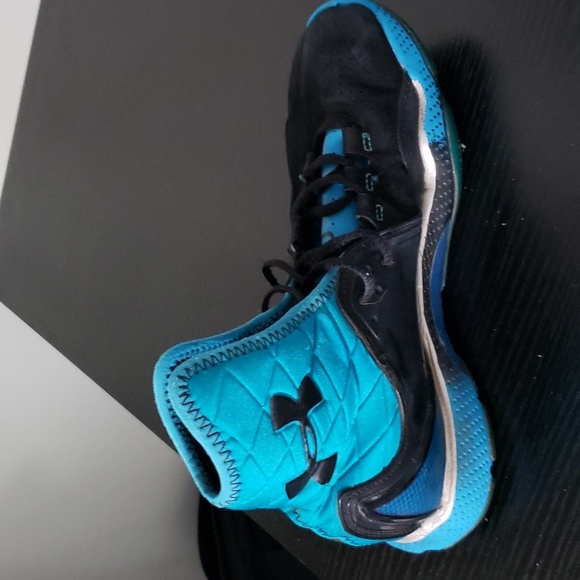 Under Armour Micro G Cam Newton SZ.8.5 Pre-owned Blue& Black. hi top - Picture 4 of 8